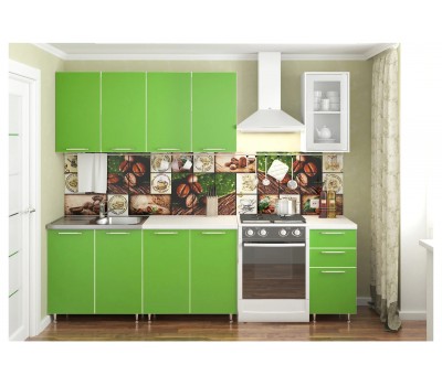 2 м кухня цвет Зелёная мамба