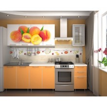 Кухня с фотопечатью «Персик» - 2 м